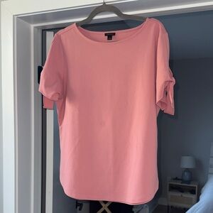 Ann Taylor Pink Blouse with Bow Sleeves